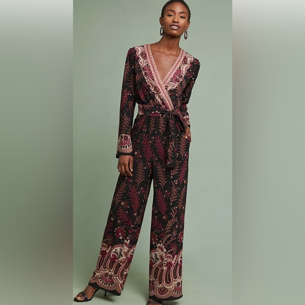 ANTROPOLOGIE BREEZEWAY EMBROIDERED JUMPSUIT BY ONE SEPTEMBER
